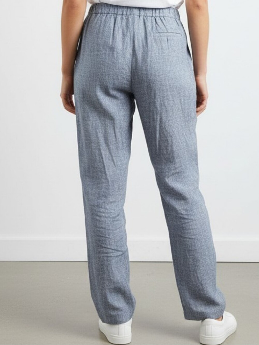 Elie Tahari Leena Linen Blend Cropped Pants Indigo 6